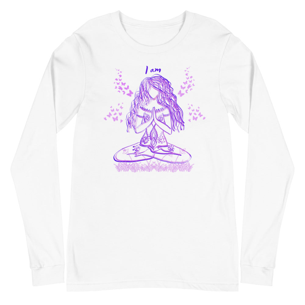 Yoga Graphic printed long sleeve unisex t-shirt