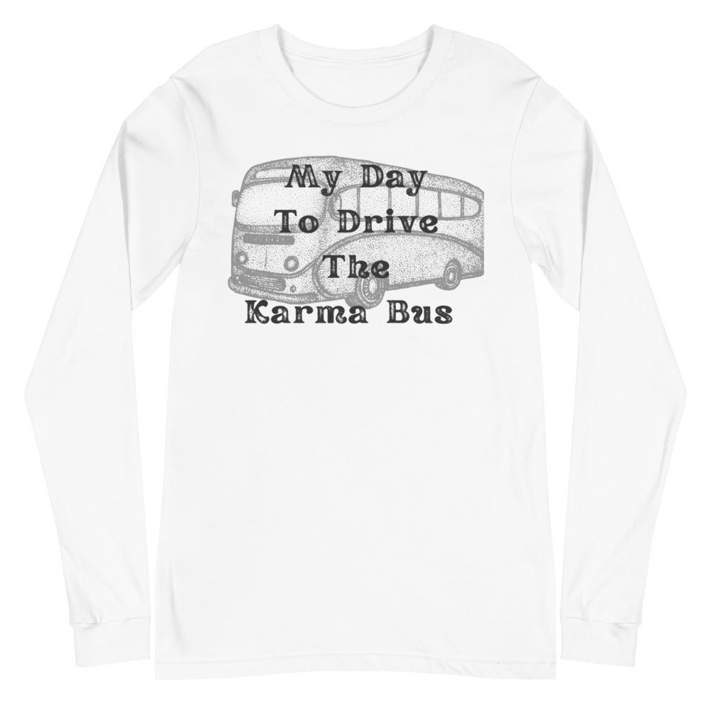 Drive the Karma Bus, Retro Long Sleeve Tee, lioness-love