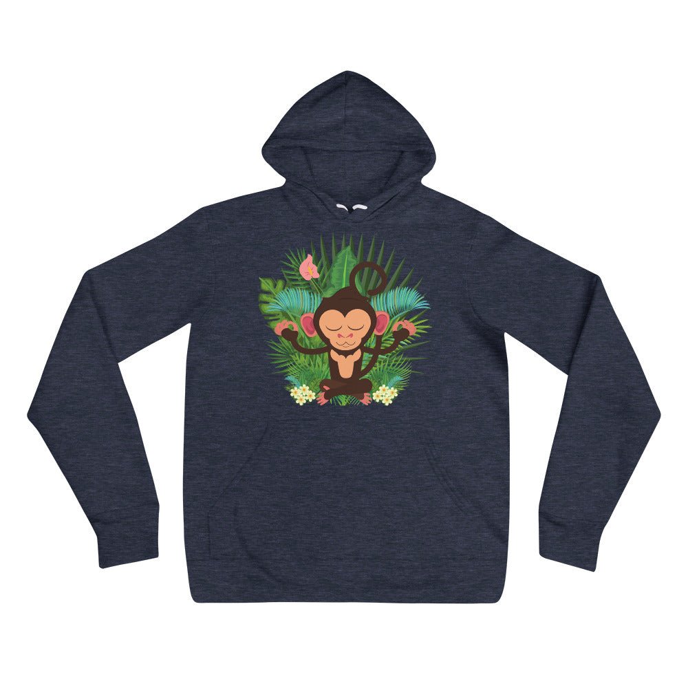 Monkey graphic print unisex hoodies