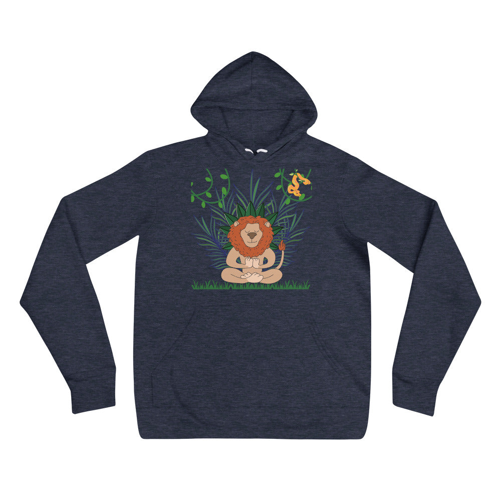 Meditation Lion print design unisex hoodies