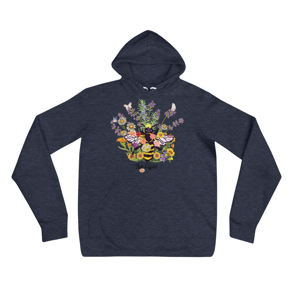 Honey Bee & flower graphic print unisex hoodies