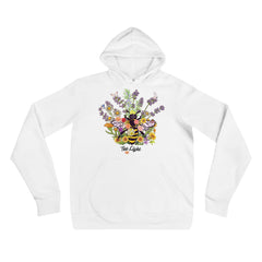 Honey Bee & flower graphic print unisex hoodies