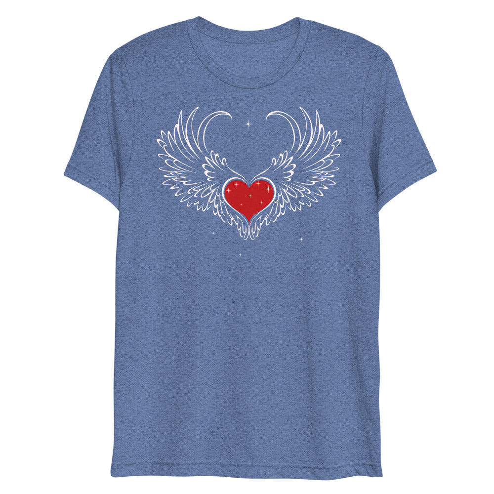 Heart & wings printed unisex t-shirt