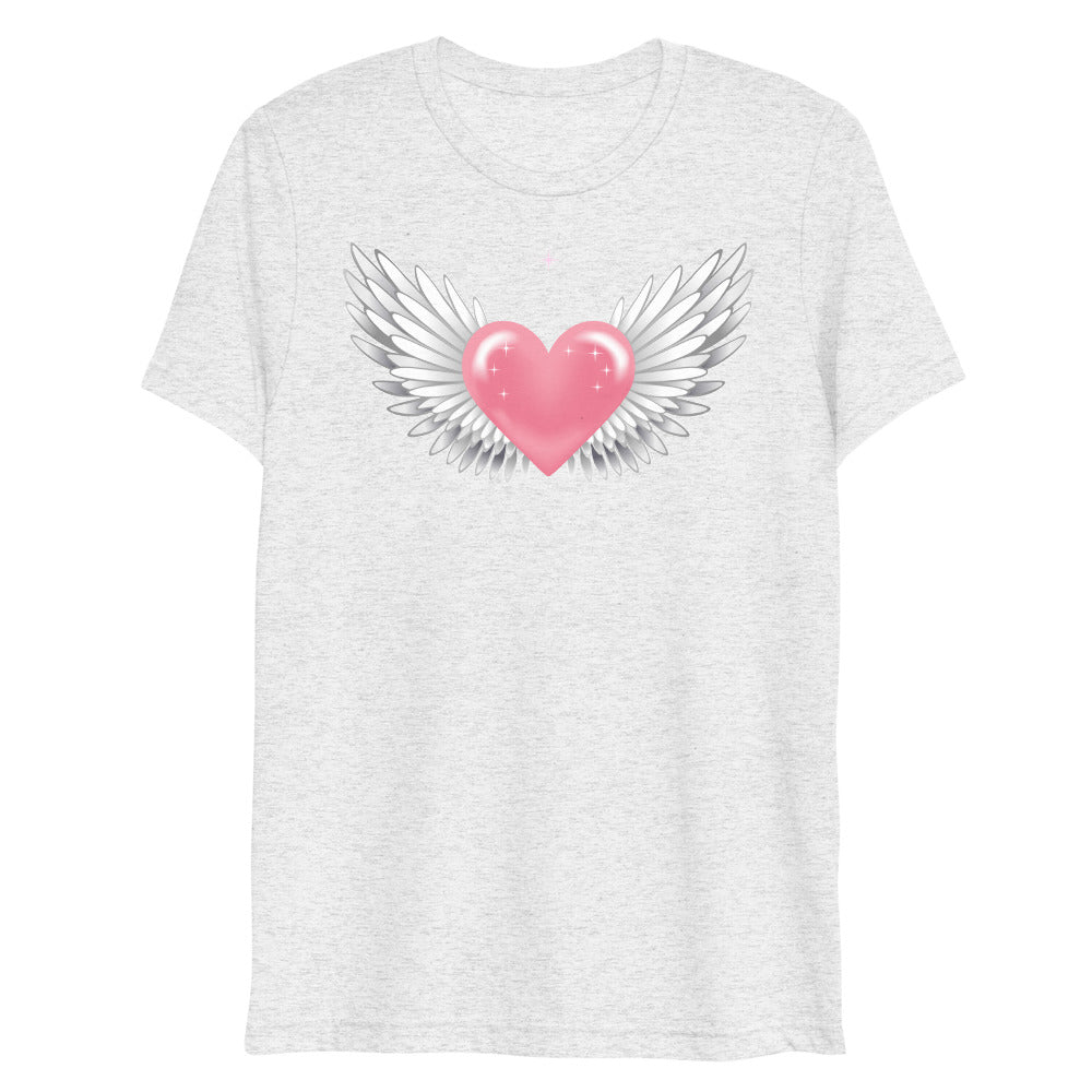 Heart with white wing unisex t-shirt