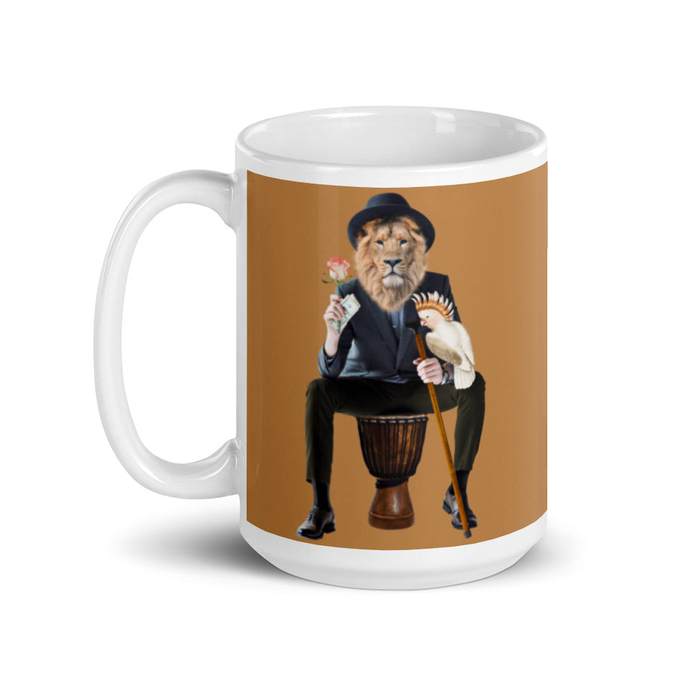 Whether you're starting your day or enjoying a relaxing break, our Gentleman Printed Lion Graphic Mug is the ideal companion for the discerning gentleman seeking both style and functionality in their drinkware.