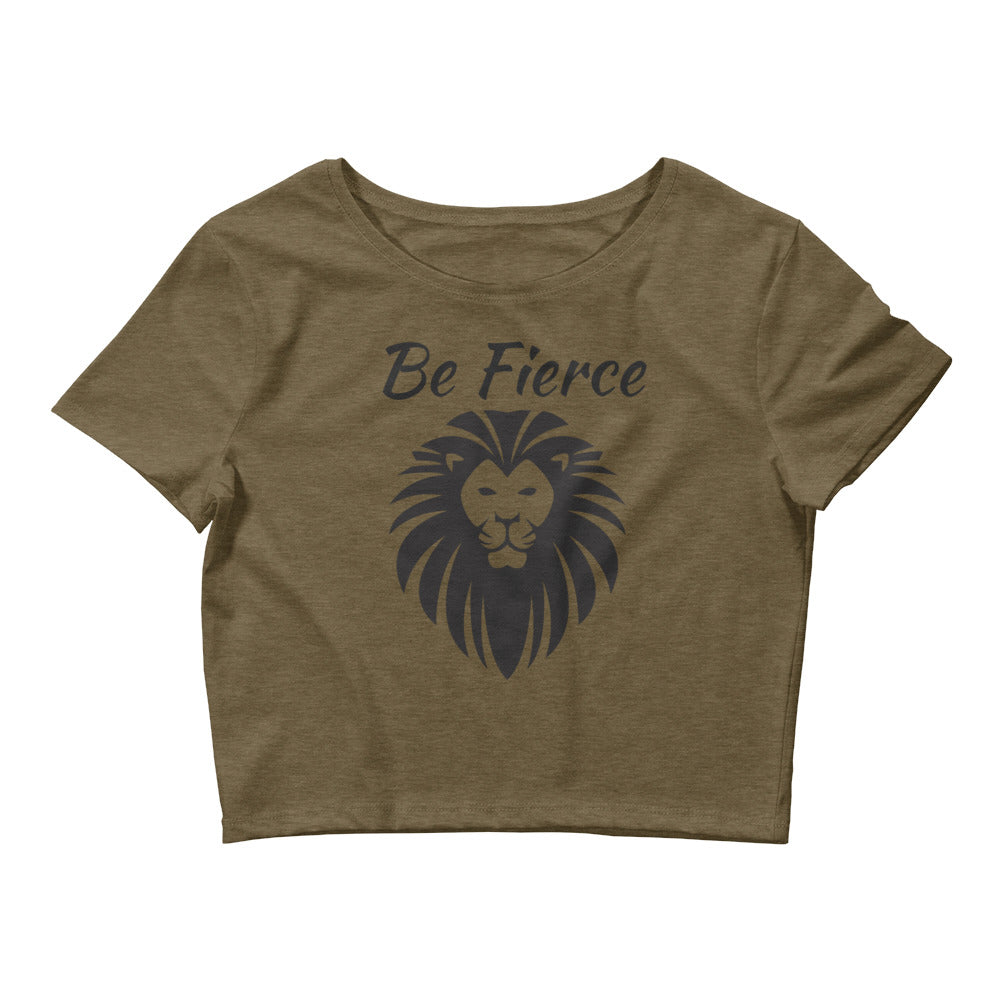 Fierce lion graphic crop top for ladies & girls