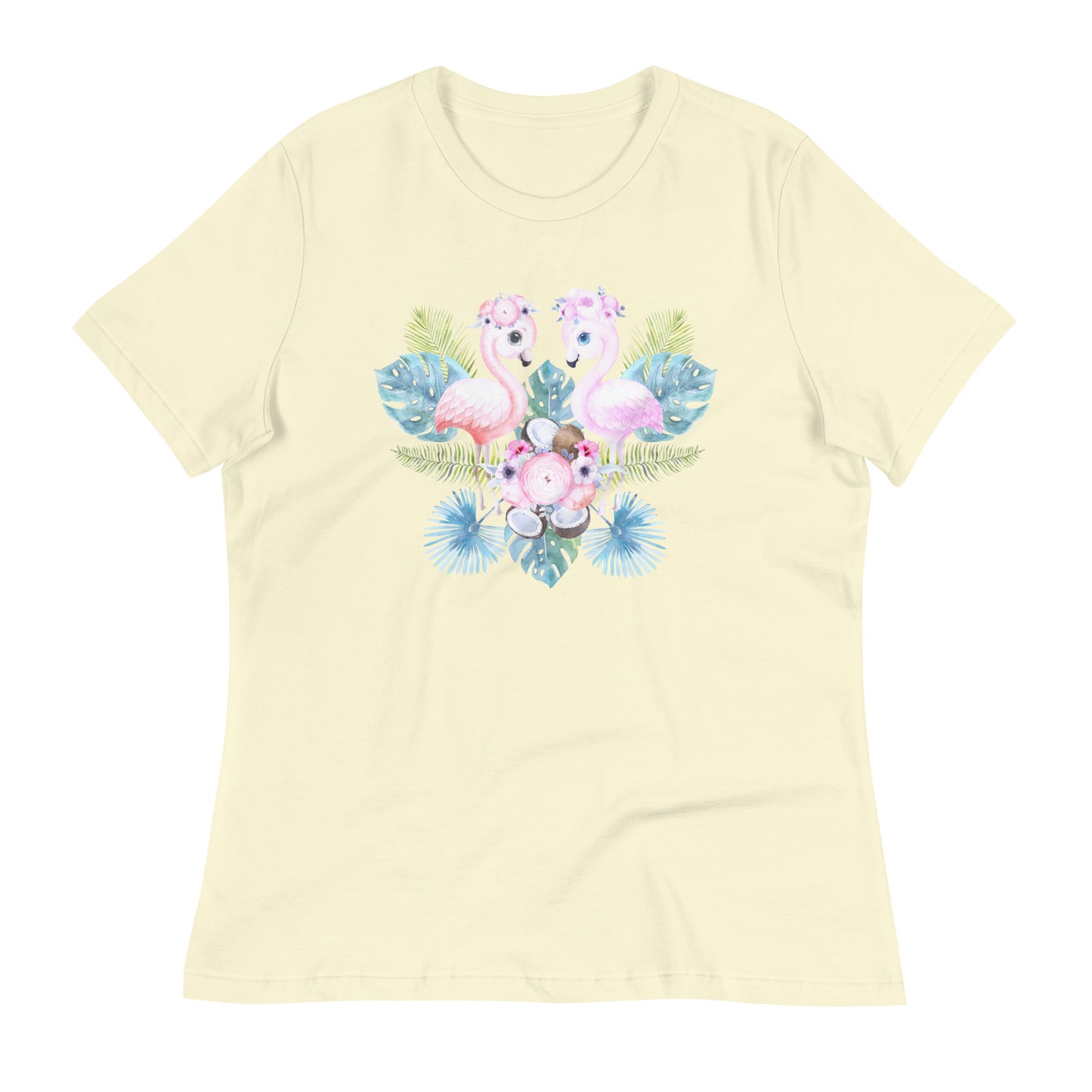Tropical flamingo t-shirts for women & girls, lioness-love.com