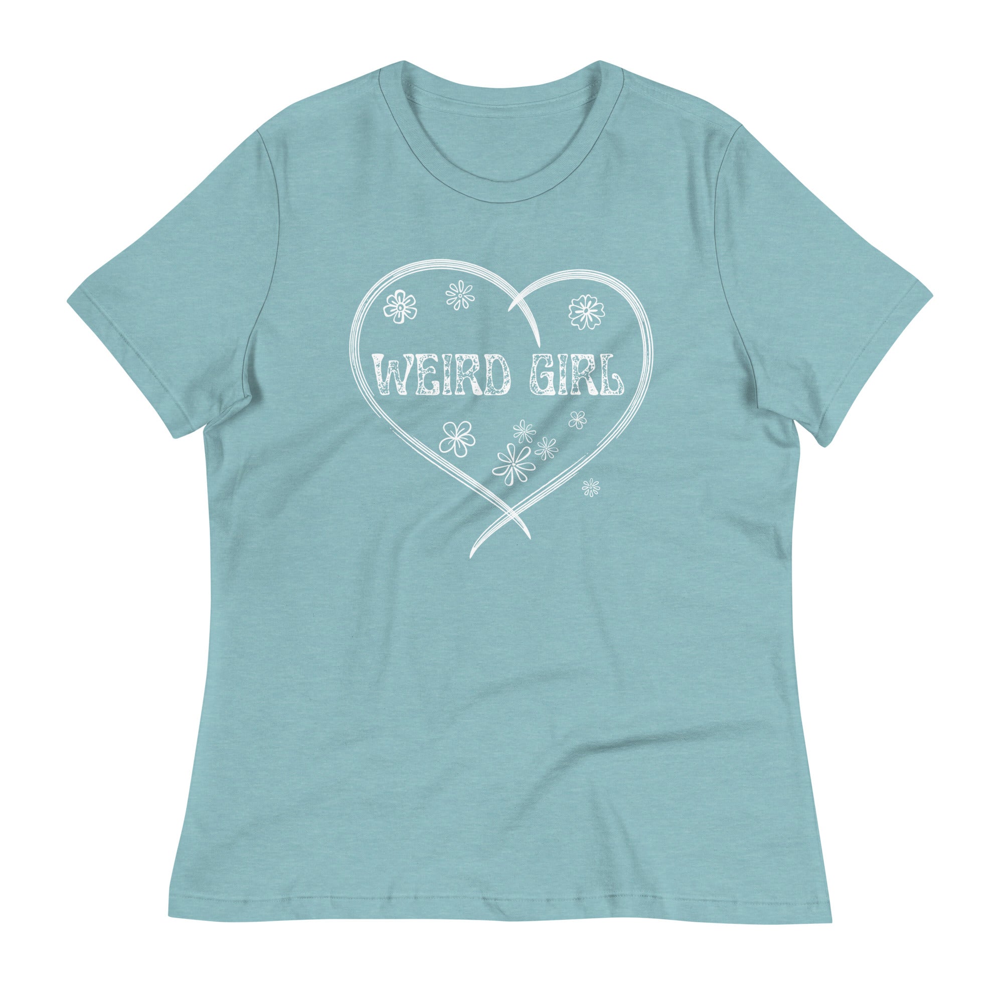 Weird Girl Typography Print Tee for Women, lioness-love