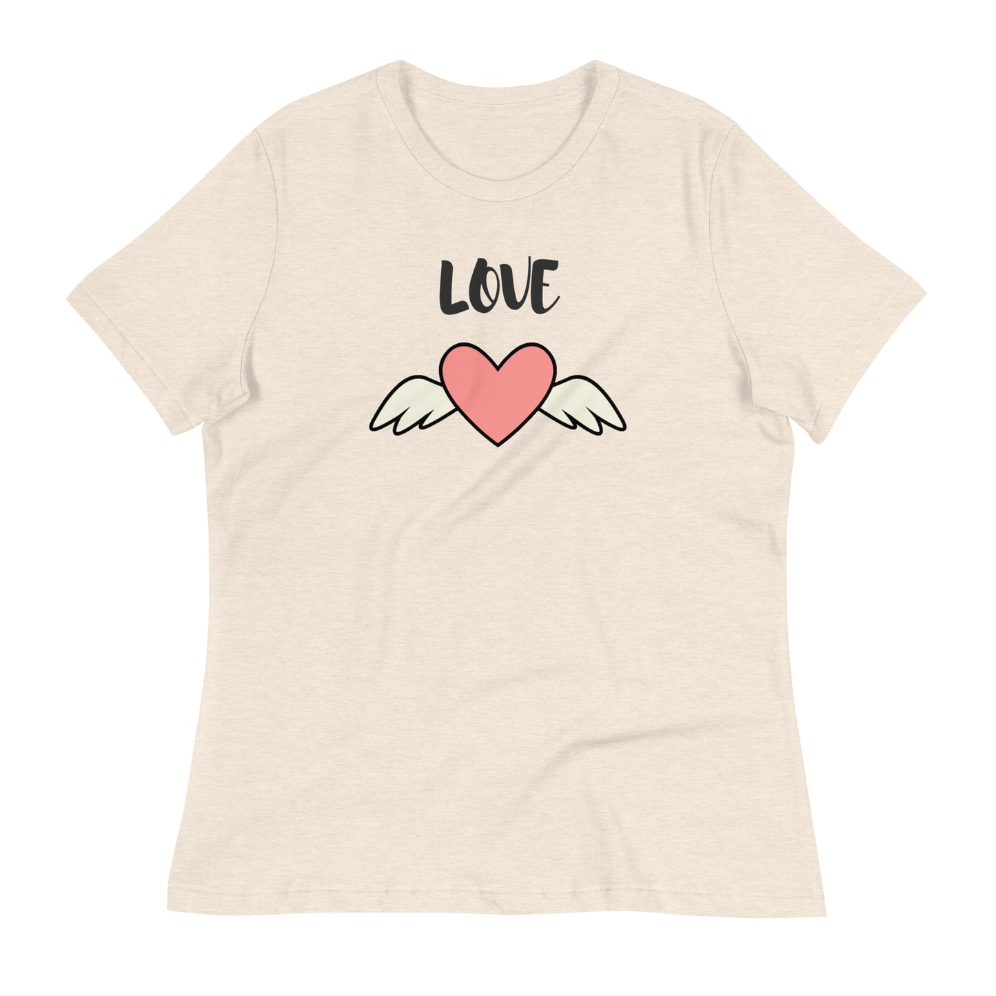 Heart with wings love tee for women, lioness-love.com