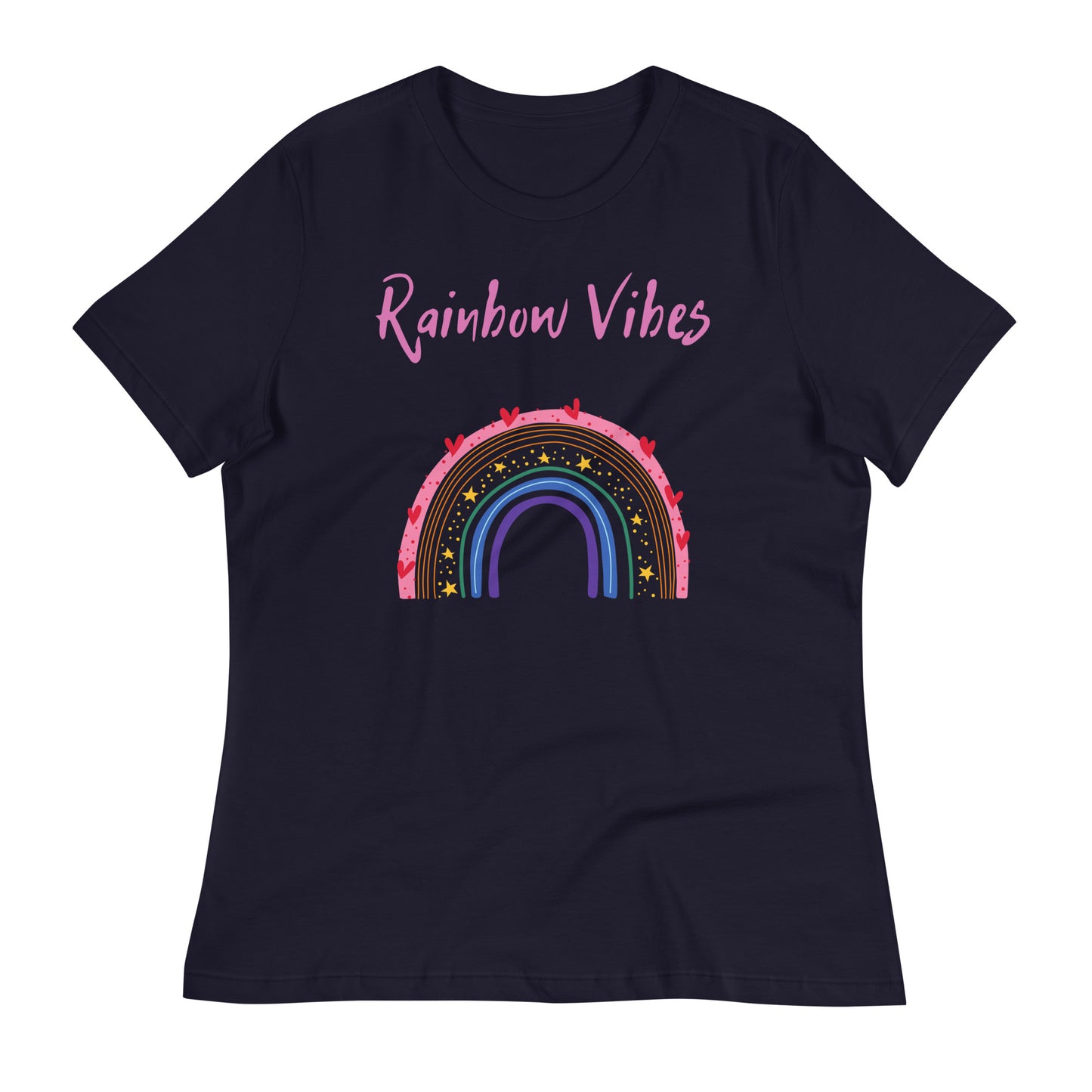 Rainbow vibes graphic tees for women's fashion, lioness-love.com
