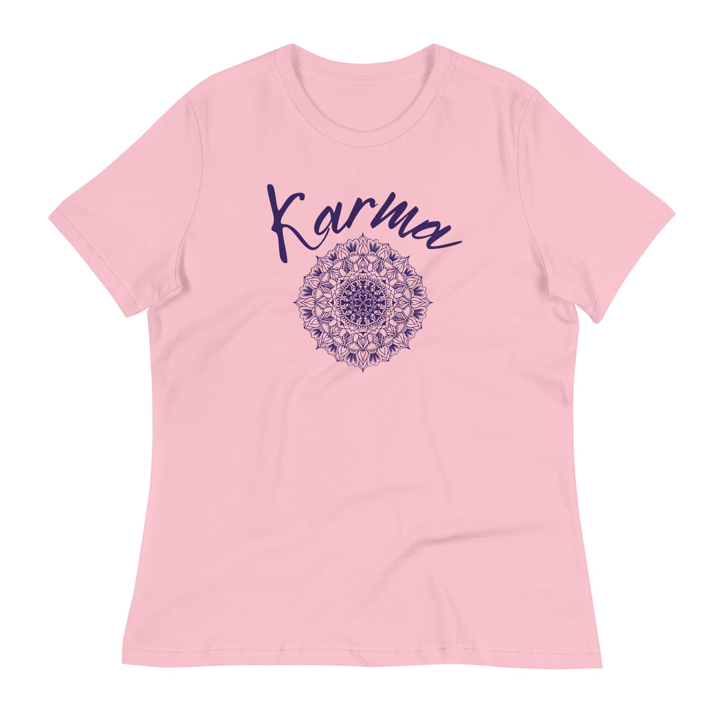 Karma mandala print women's fashion t-shirt, lioness-love.com