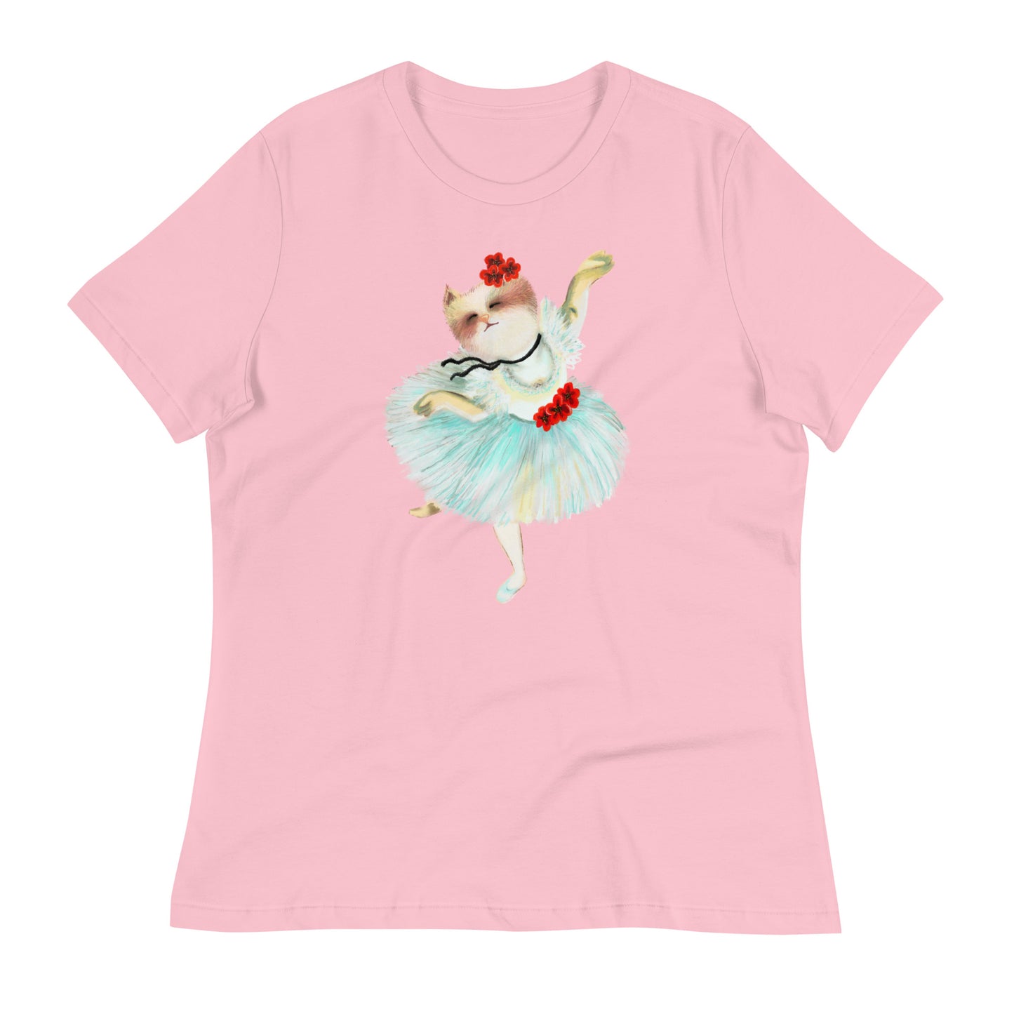 Dancing cat tshirts for women's casual trend, lioness-love.com