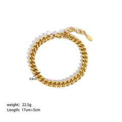 Trendy Gold Link Chain Bracelets for Women | Stackable Jewelry Gifts