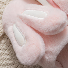 Cotton Slippers Female Cute Cartoon Bunny Rabbit Ears Bag Heel Comfortable Indoor cotton slippers Cozy Winter Footwear Warm Cotton Slippers Women cotton footwear