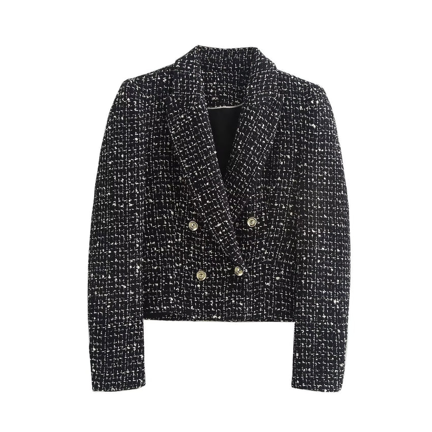 Elegant Texture Double-Breasted Suit Jacket – Redefining Style & Sophistication