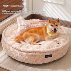 Fluffy Round Removable And Washable Pet Bed Pet Supplies