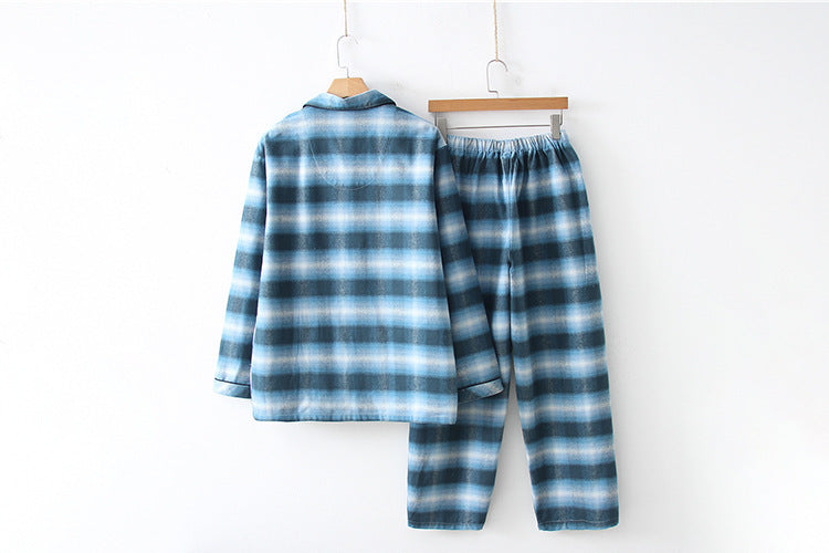 Men's Pajama Set Heavy Brushed Loose Size Lapel pajamas  Modal cotton pajamas male night wear