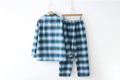 Men's Pajama Set Heavy Brushed Loose Size Lapel pajamas  Modal cotton pajamas male night wear