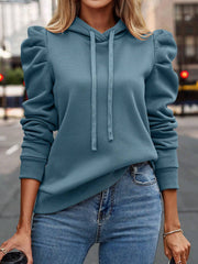 Solid Color Long-sleeved Casual Women's Top Sweater warm hoodie Cozy sweatshirt for female