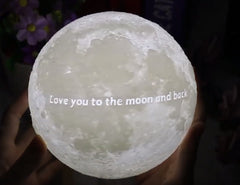 Custom Moon Lamp with Stand | Changing Moon Light for Bedroom & Home Décor