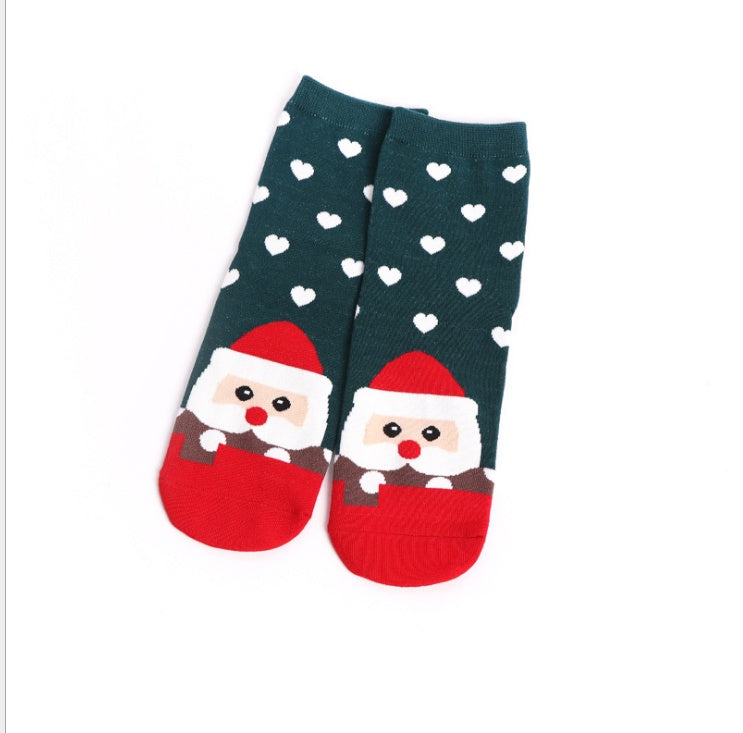 Ladies Christmas Cotton Socks, Cartoon Santa Socks Santa Claus Socks Holiday Socks For Christmas