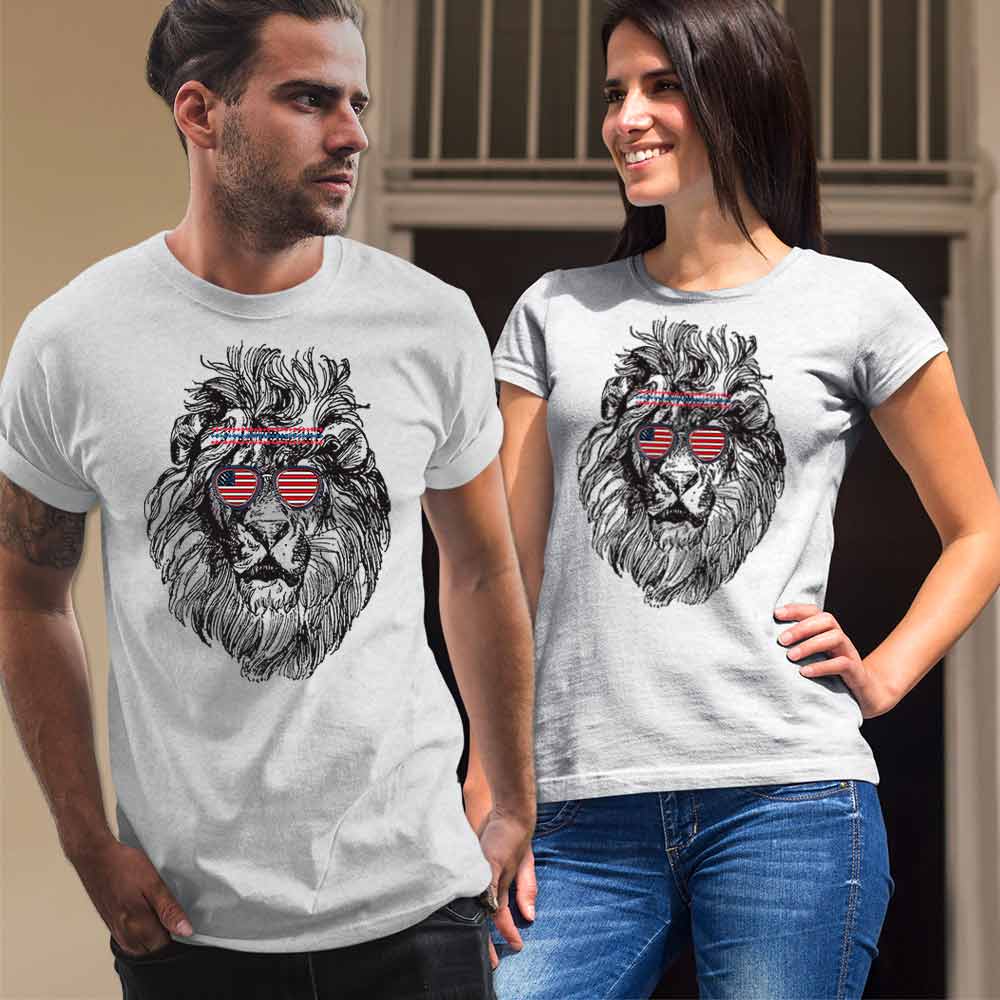 Lion graphic printed t-shirt for men and women