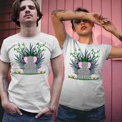 Elephant print design unisex t-shirt for nature lovers