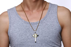 Stainless steel cross pendant