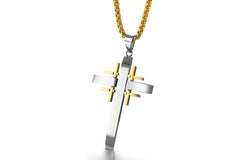 Stainless steel cross pendant