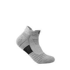 Elite Men's Low Cut Sports Socks for Basketball & Running, Thick Towel Bottom, Sweat-absorbent, Short Tube Boat Socks.