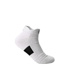 Elite Men's Low Cut Sports Socks for Basketball & Running, Thick Towel Bottom, Sweat-absorbent, Short Tube Boat Socks.