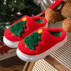 Cozy Christmas Tree Slippers