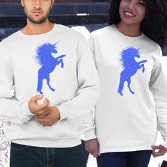 Trendy unisex long sleeve t-shirt featuring a captivating unicorn printsfor men & women