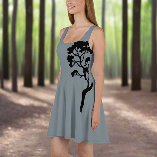Chic Arboreal Charm Fashion Tree Skater Dress, lioness-love