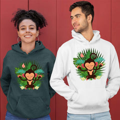 Playful and fun monkey design hoodies for casual outings