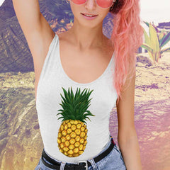 Pineapple Graphic Print Tank Top for Women - Tropical Delight Summer Fashion