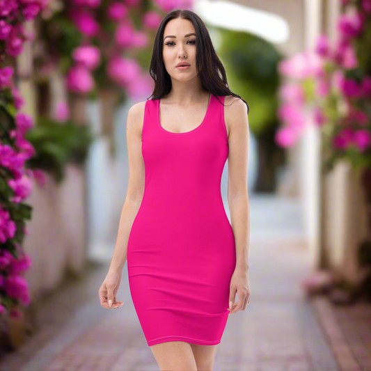 Fuchsia Fitted Dress, lioness-love