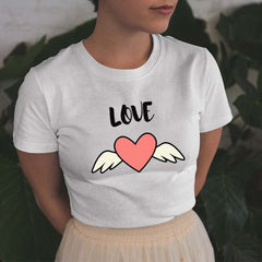 Heart with wings love tee for women - Lioness-love.com