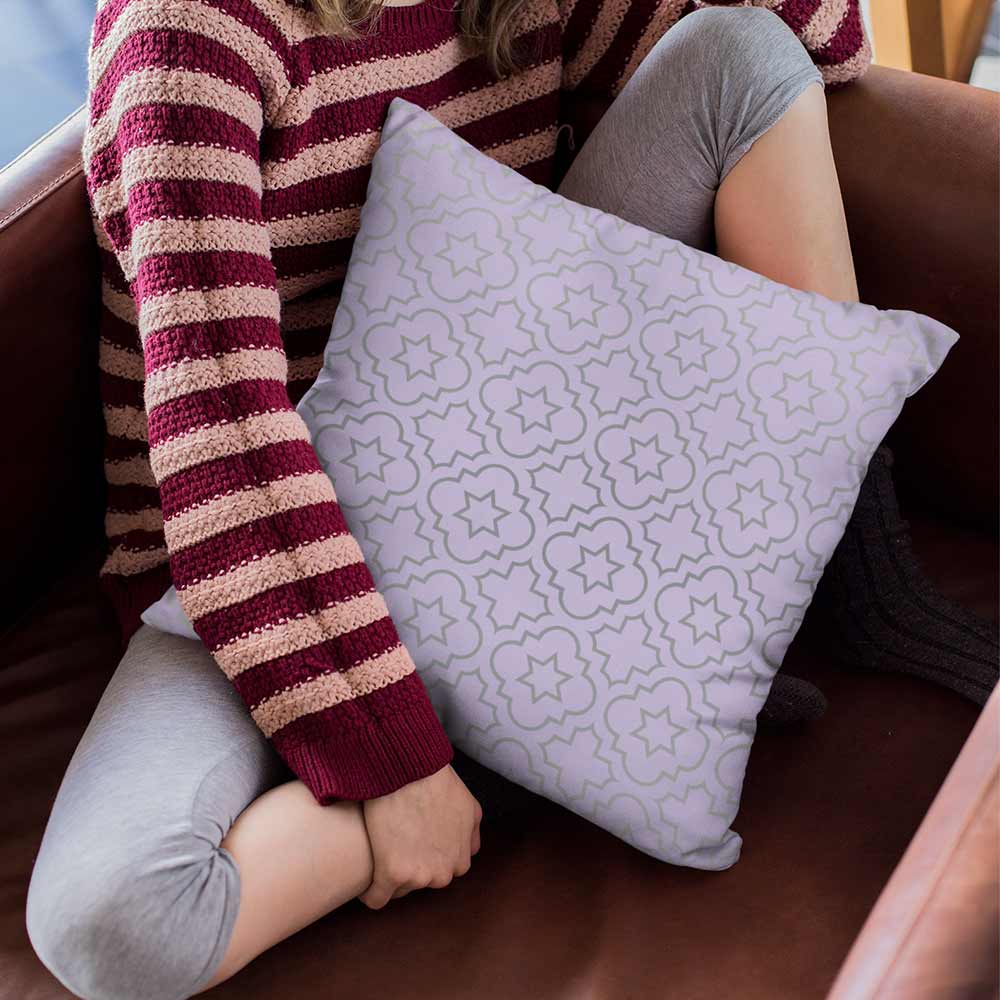 Trendy patterned cushion cover as a fashionable home accessory