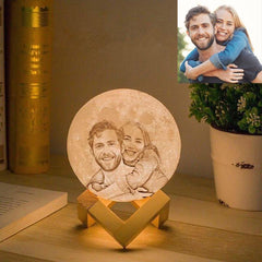 Custom Moon Lamp with Stand | Changing Moon Light for Bedroom & Home Décor