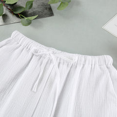 European And American Crepe Cotton Pajamas Suit Loose