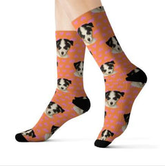 Personalized Pet Face Socks | Custom Photo Socks for Valentine's Day & Christmas Gifts