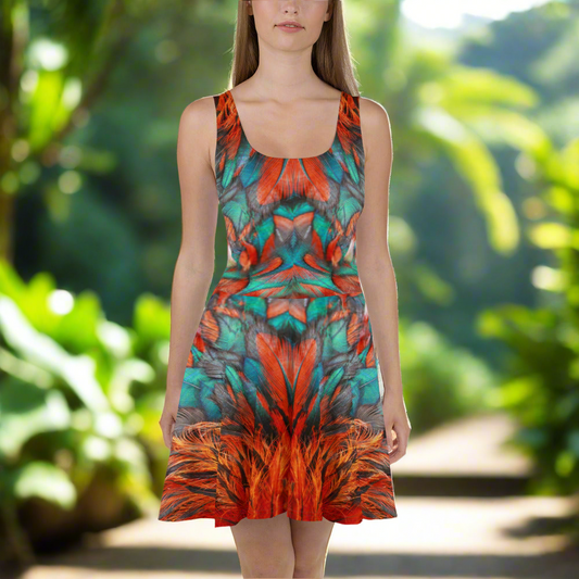 Phoenix Rising Skater Dress, lioness-love