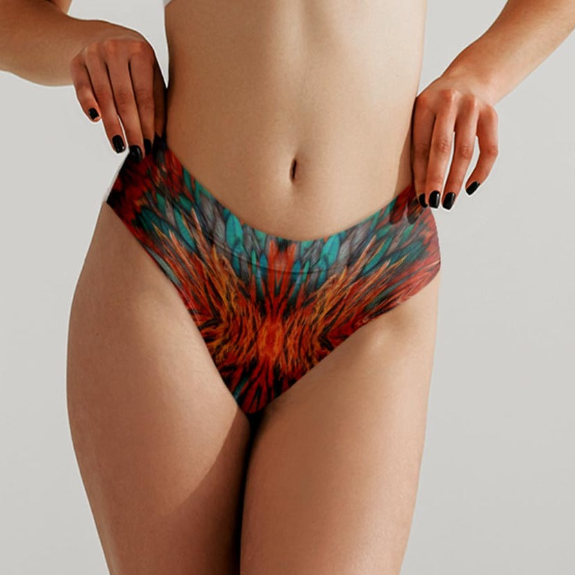 Make a splash with our colorful multi color bikini bottoms