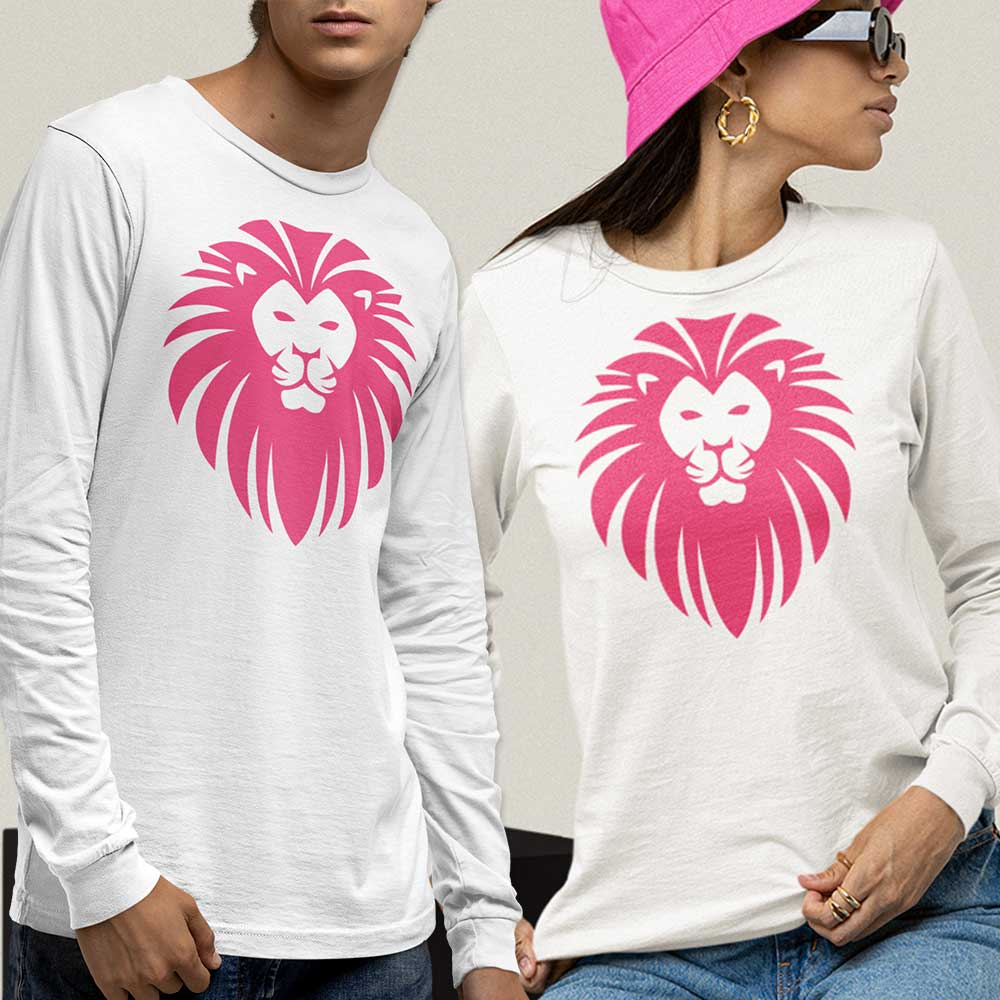 Premium lion face graphic print unisex t-shirt