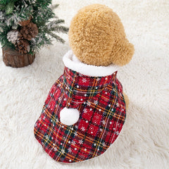 Cat & Dog Christmas Cape Hat Plush Shawl Cozy Pet Pajamas for Dogs & Cats – Perfect for All Seasons!