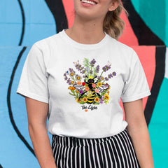 Bee-inspired graphic tees for ladies casual fashion