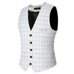 Korean Men's Formal Suit V-necked Vest 11