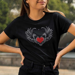 Heart With Wings T-Shirts | Unique Designs