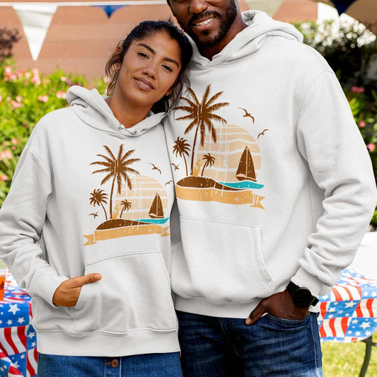 Unique retro design printed hoodies for men and women